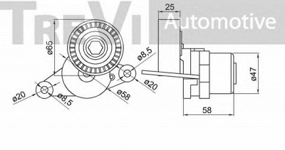 TREVI AUTOMOTIVE ta2183 -  Натяжная планка, поликлиновой ремень